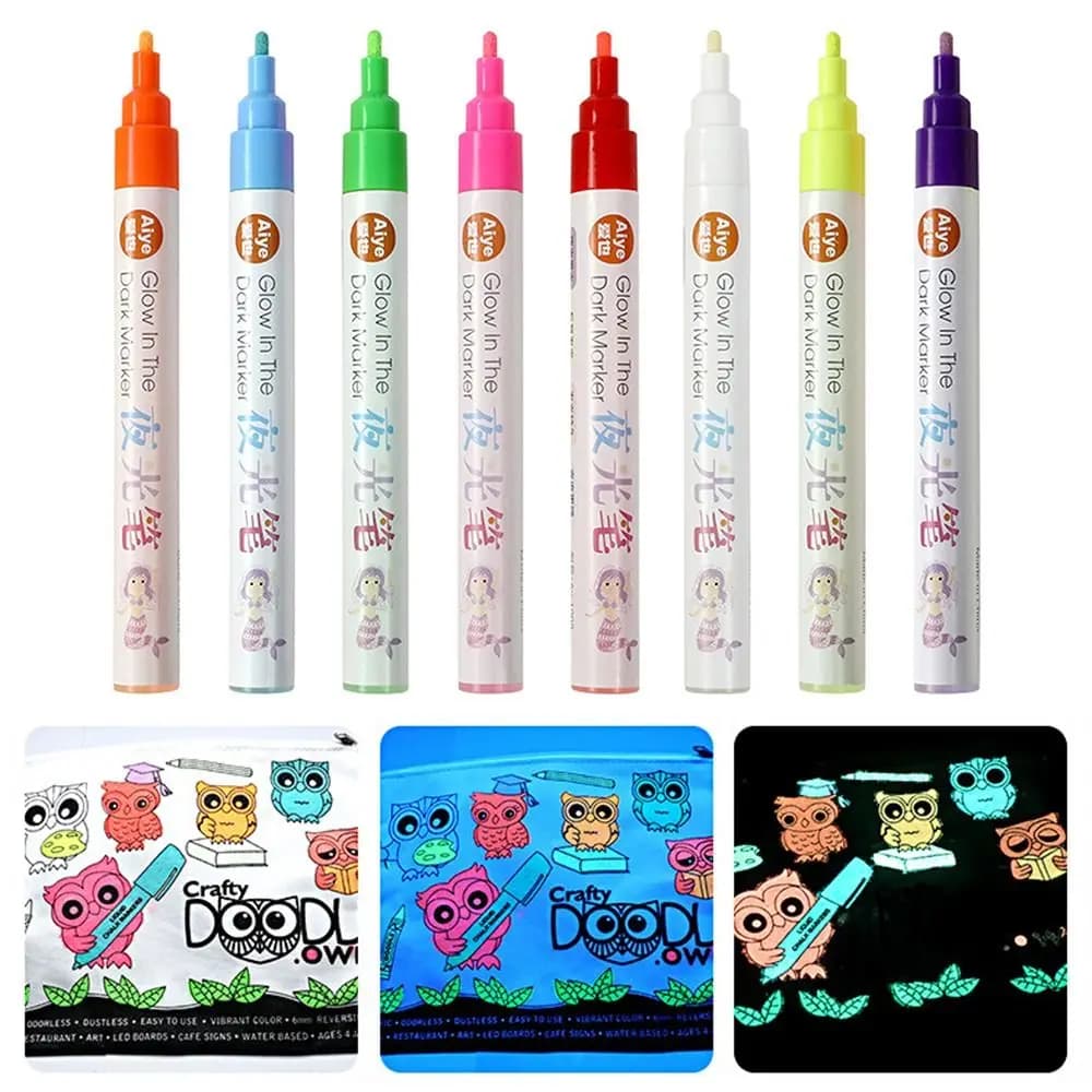 Glowing in The Dark penna luminosa personalizzata pittura a mano pennarello Graffiti fai da te evidenziatore penna forniture per ufficio scolastico