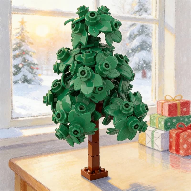 136 pz MOC Creator Piccolo albero decidui modello estivo Building block Architettura regali di Natale idea Giocattolo di mattoni Educazione Bambini