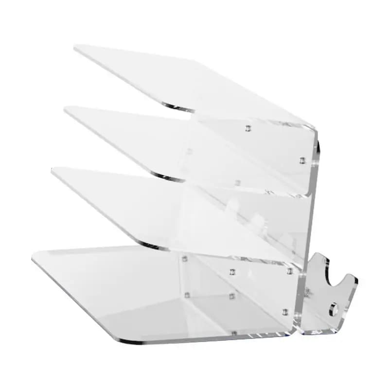 Espositore per piastra per tastiera in acrilico Supporto per tastiera meccanica a 3 livelli Supporto trasparente ergonomico per rack di stoccaggio per mouse