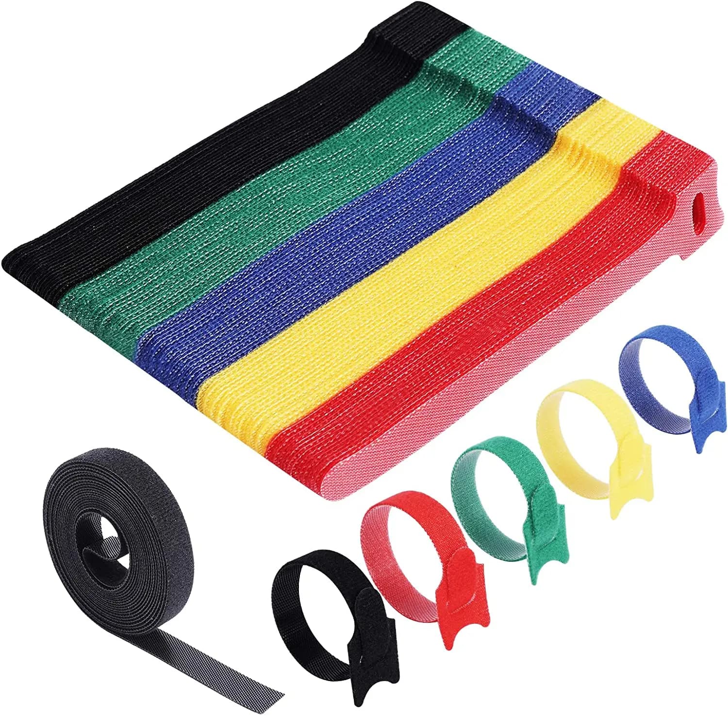 30/20/10 pezzi fascette rilasciabili fascette in nylon colorato fascette per cavi cinghia gancio ad anello avvolgente zip fascette per cavi gestione dei cavi