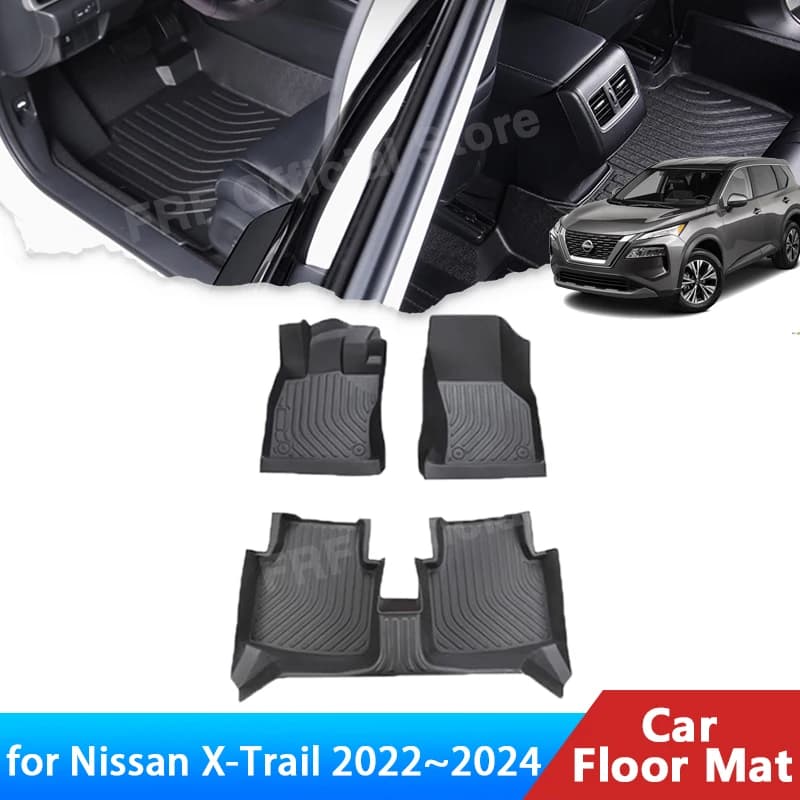 For Nissan X-Trail XTrail X Trail T33 Rogue 2022 2023 2024 Car Accessories Foot Mat Liner Panel Pad Carpet Waterproof Mats