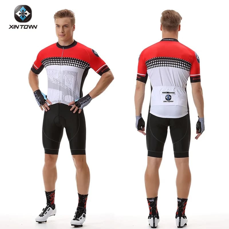 XINTOWN New Complete Cycling for Men, Bike Clothing with Textured Knit and Shorts