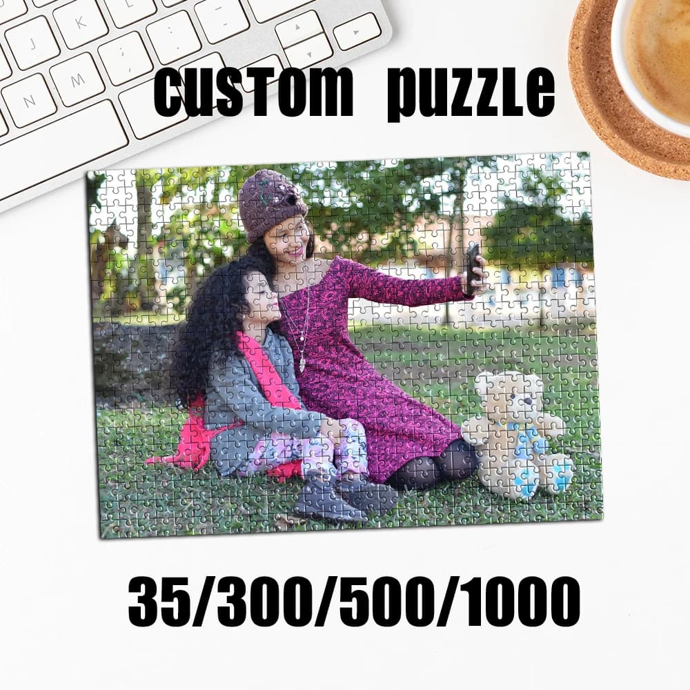 35/300/500/1000 pezzi Puzzle fotografico personalizzato con foto su misura, giocattoli fai da te personalizzabili per adulti, decorazione da collezione