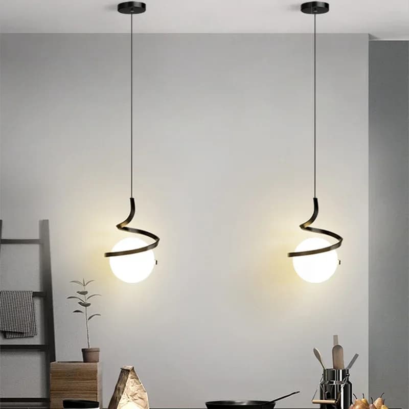Lampada a sospensione a LED nordica camera da letto comodino lampada a sospensione per soggiorno decorazione domestica tavolo da pranzo lampada a sospensione illuminazione per interni