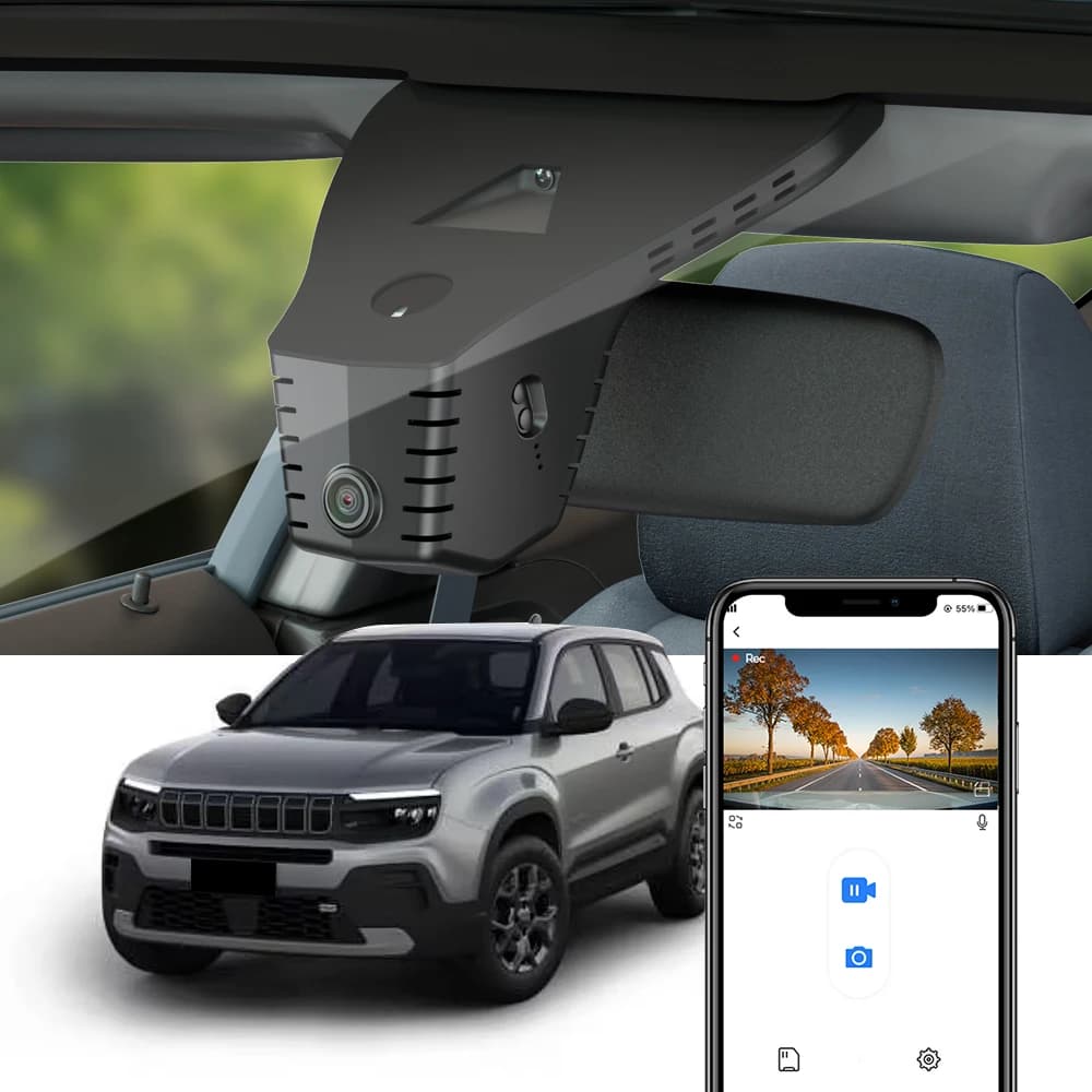 FITCAMX Dash Cam per Jeep Avenger 2023 2024 2025, telecamera DVR per auto integrata OEM 4K, Plug & Play, facile da installare, visione notturna