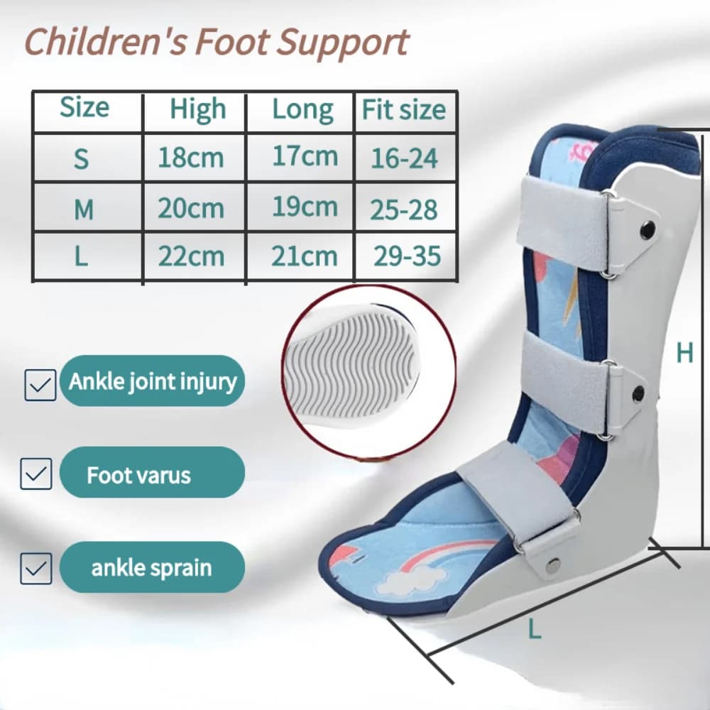 Kid Foot Drop Support Splint Varus valgo plantari bambini caviglia articolazione frattura fissaggio Brace distorsione alla caviglia fascia di recupero