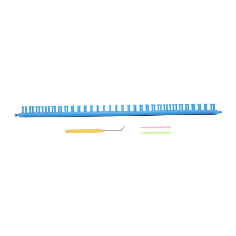N10R-Rectangle Looms For Scarf Weaving With Hook And Knitting Device, 58Cm