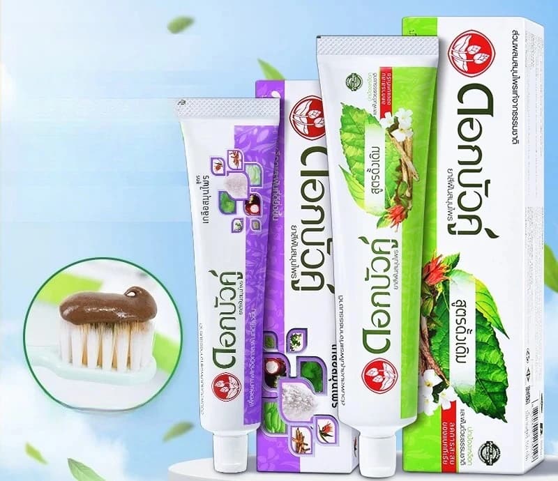 Thai herbs toothpaste 150 g, for teeth whitening, fresh breath and care of gums, removing stains
