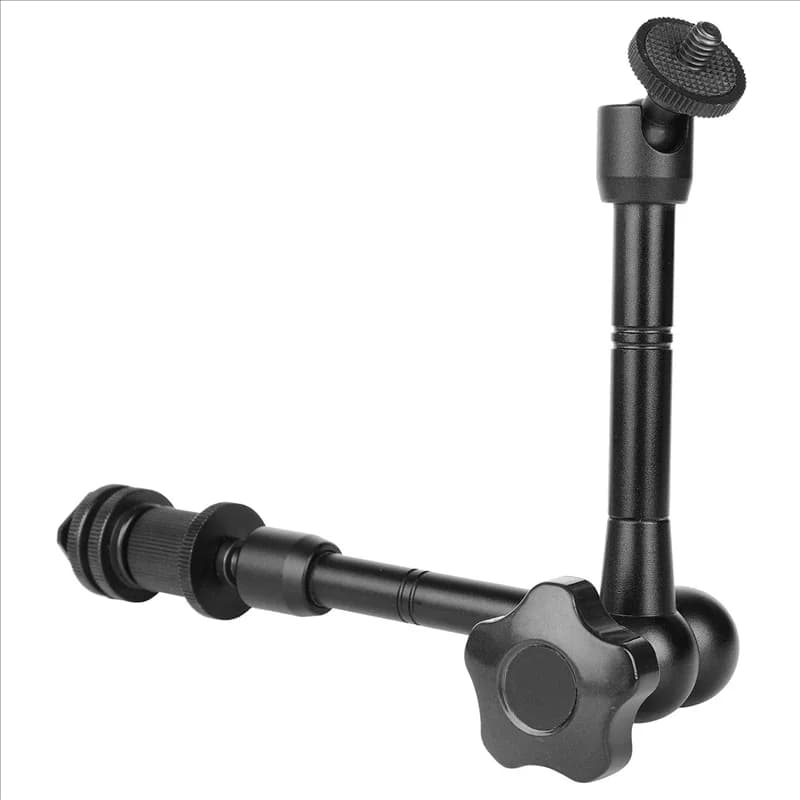 【B74A】3X Magic Arm 11 Inch Articulating Arm Magic Friction With Hot Shoe Mount & 1/4 Inch Tripod Screw For DSLR Camera