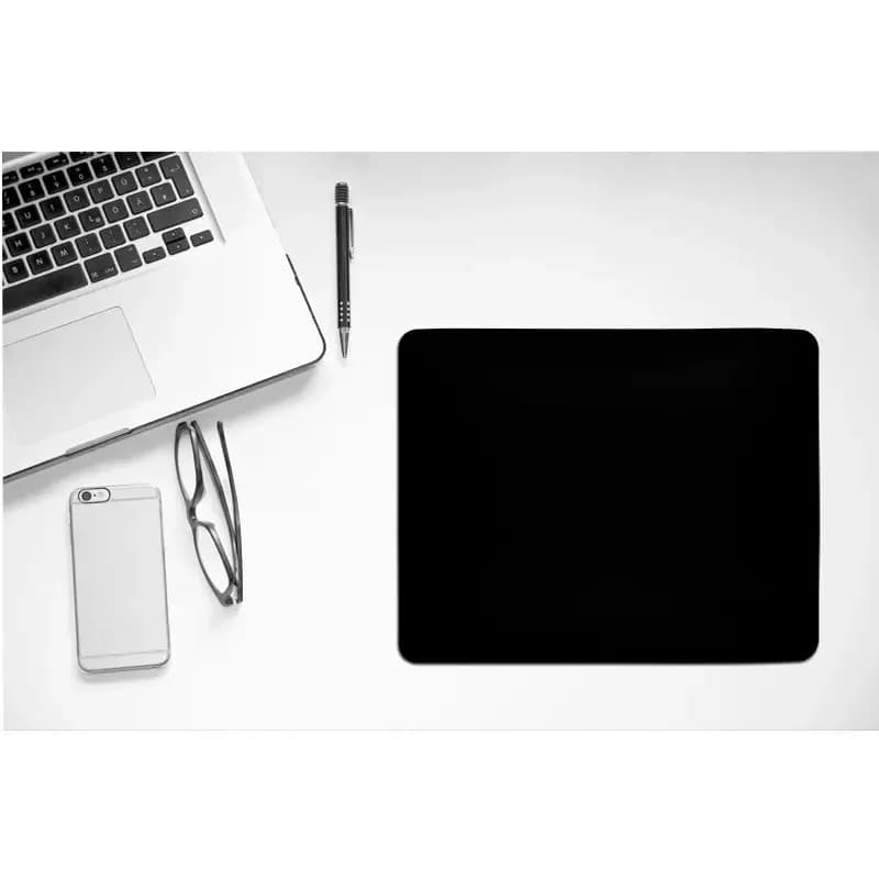Tappetino per mouse da gioco, tappetino per mouse da eSports, universale per desktop e computer portatile, semplice e nero, in gomma, piccolo, antiscivolo, per ufficio