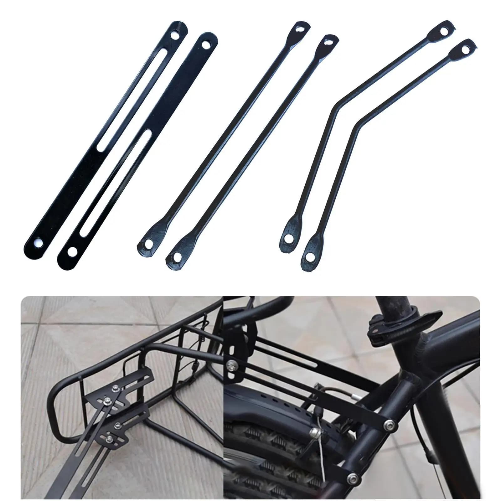 2 Pieces Bike Rear Rack Extension Bracket Rear Rack Connector Rod Multifunction Luggage Carrier Support Rod Bike Bracket