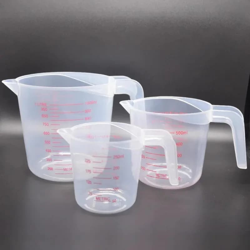 250/500/1000ml Free PVC Glasses for Kitchen and Laboratory, Volume Measurement Tool