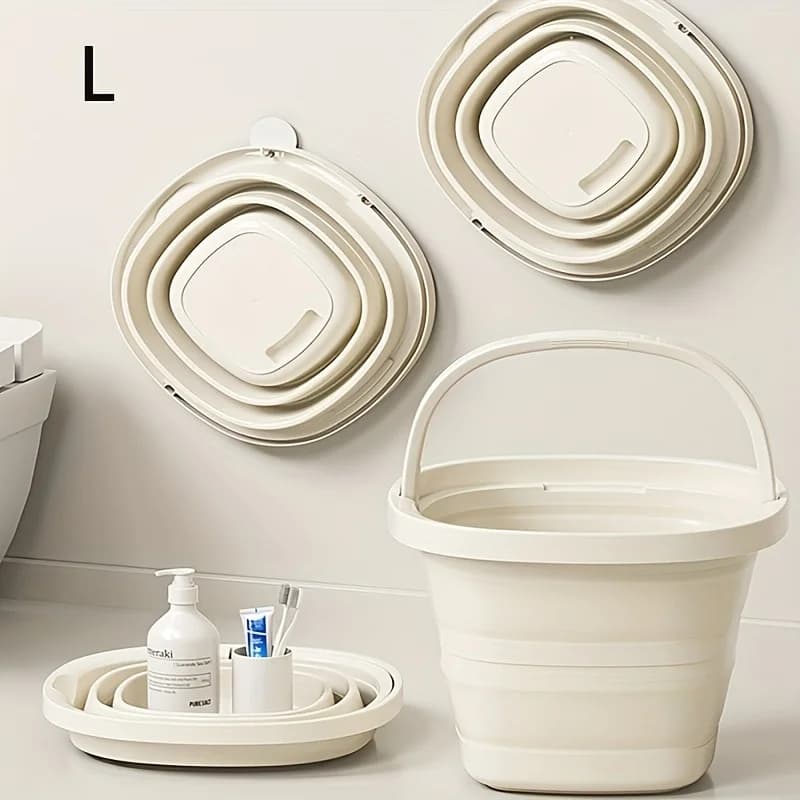 Multi-Function Folding Bucket, Portable for Outdoor Fishing, Home Storage, Washing & Foot Soak. Saves Space, Large Capacity.