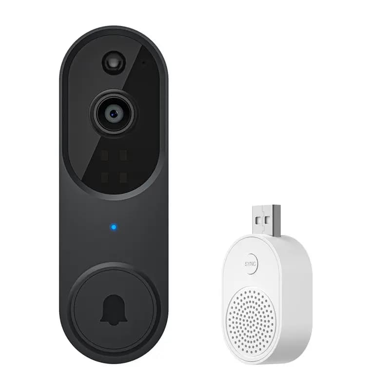 【FEEL THE DIFFERENCE】 Videocamera con campanello wireless, rilevamento umano e movimento AI, conversazione bidirezionale, archiviazione nel cloud, S per interni/esterni