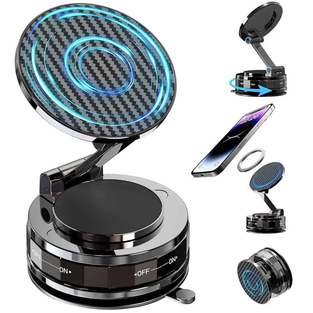 Supporti per Telefono da Auto, Supporto Magnetico per Telefono da Auto per Magsafe [Aspirazione e Magnete Migliorati], 360° ° Supporto Magnetico Regolabile per Telefono da Auto