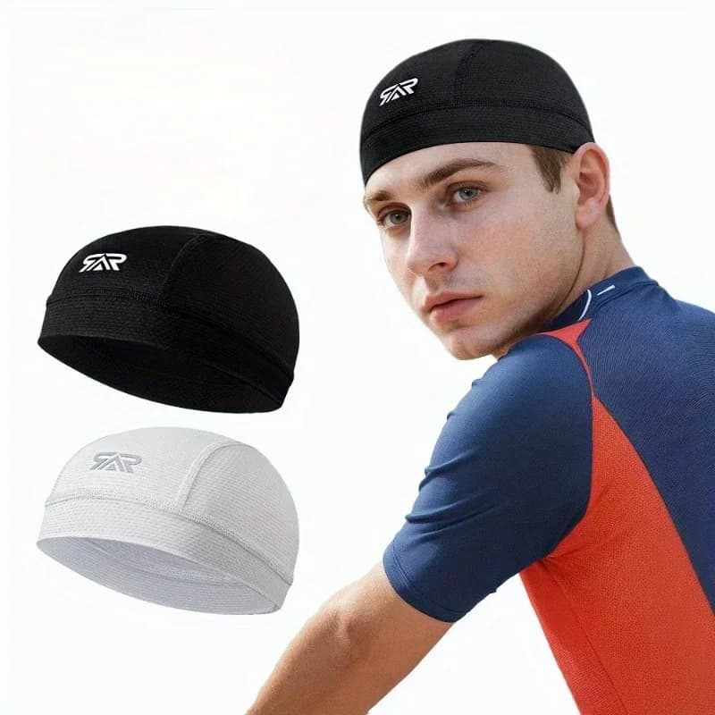 1Pc Summer Cooling Cycling Hats Solar Protection Fast Drying Helmet Sweat Absorption Motorcycle Hat Suitable for Men Women
