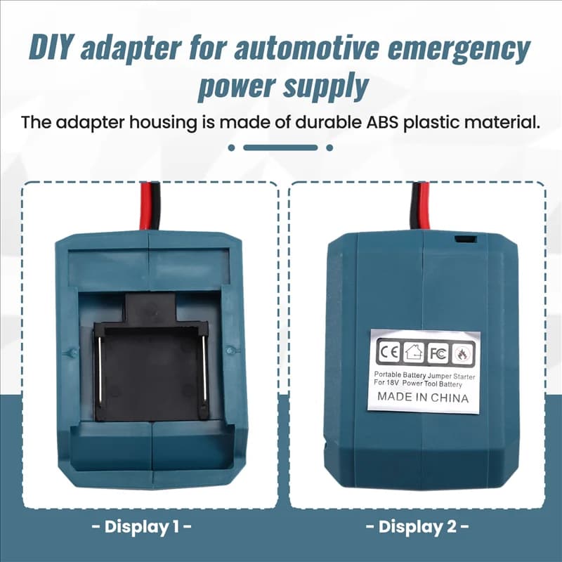 ABVG-Adatto fai-da-te per alimentazione di emergenza per auto Accenditore automobilistico per batteria al litio da 18 V