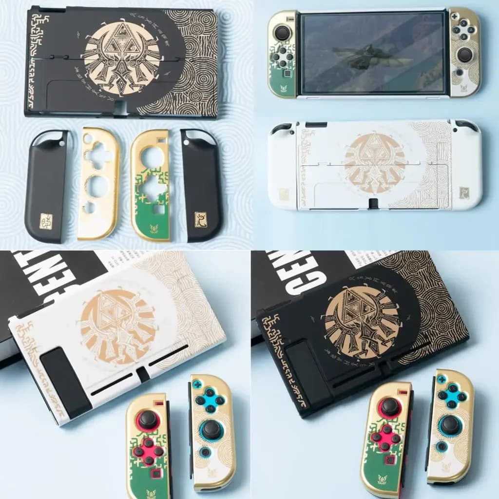 Custodia protettiva completa per parte anteriore posteriore in cristallo con guscio rigido per Nintendo Switch Oled/Lite NS Joy-Con Custodia protettiva per controller Skin di gioco