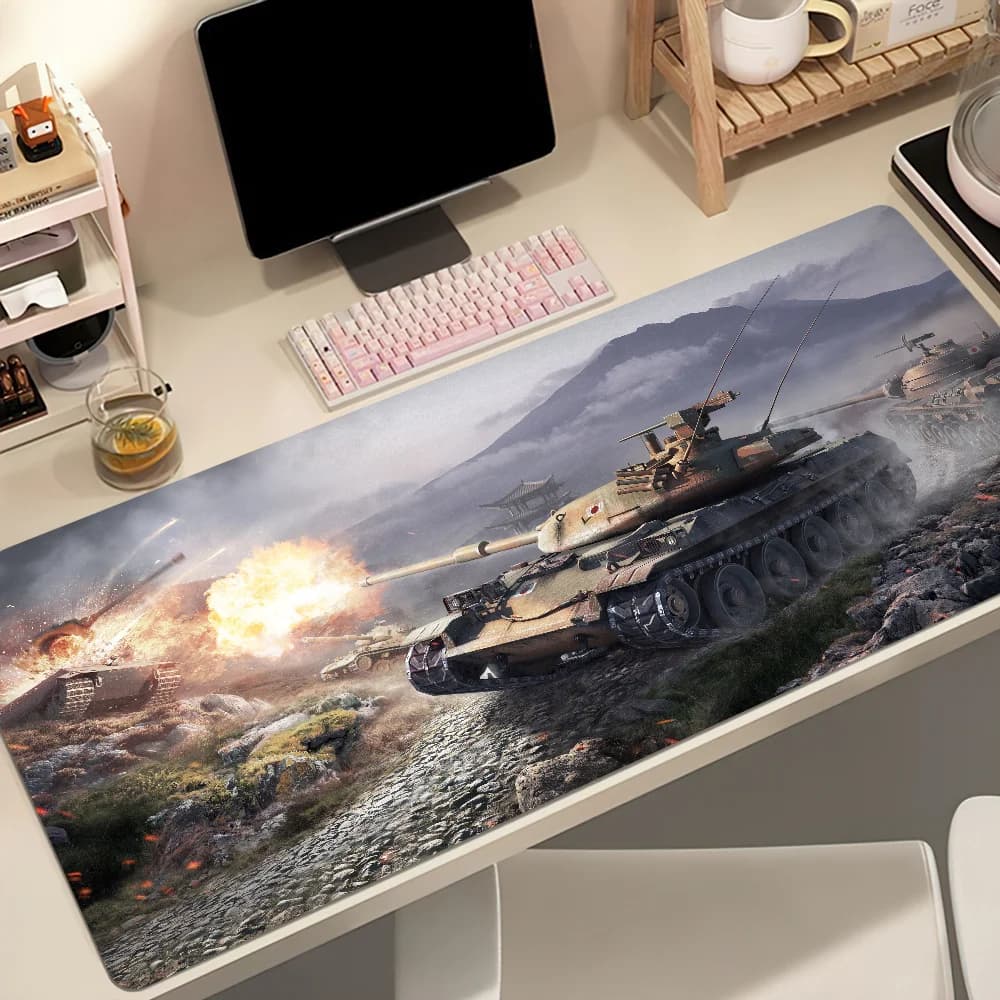 Game W-World of Tanks Mouse Pad Non-slip Thickened MousePad Student Gaming Cushion Large Writing Lockedge Office