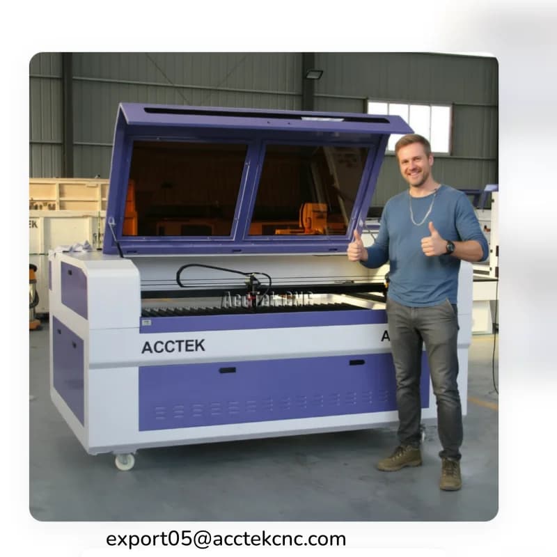 Jinan ACCTEK AKJ1610 CO2 Laser Cutting Machine 1610 Laser Engraver 1600*1000mm with CE Certificate Dual Head Laser Cutter