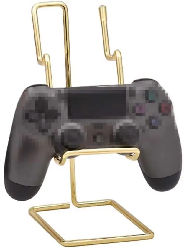 Supporto per controller di gioco Supporto per controller in metallo Espositore per cuffie a 2 livelli Supporto per cuffie da tavolo per quasi tutti