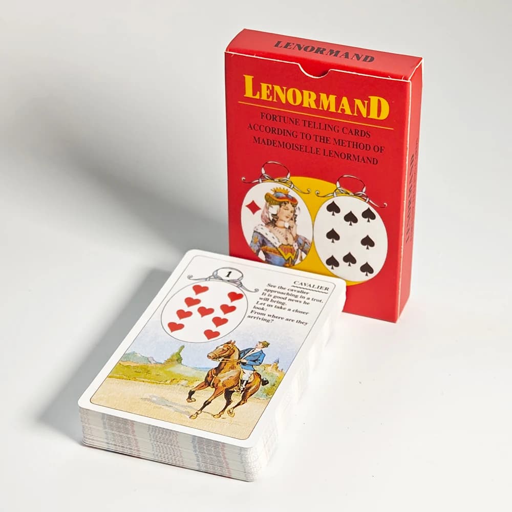 Mlle Lenormand Mazzo 9*6 cm 36 carte Esoterica predizione del futuro stampato su cartoncino bifacciale da 350 GSM