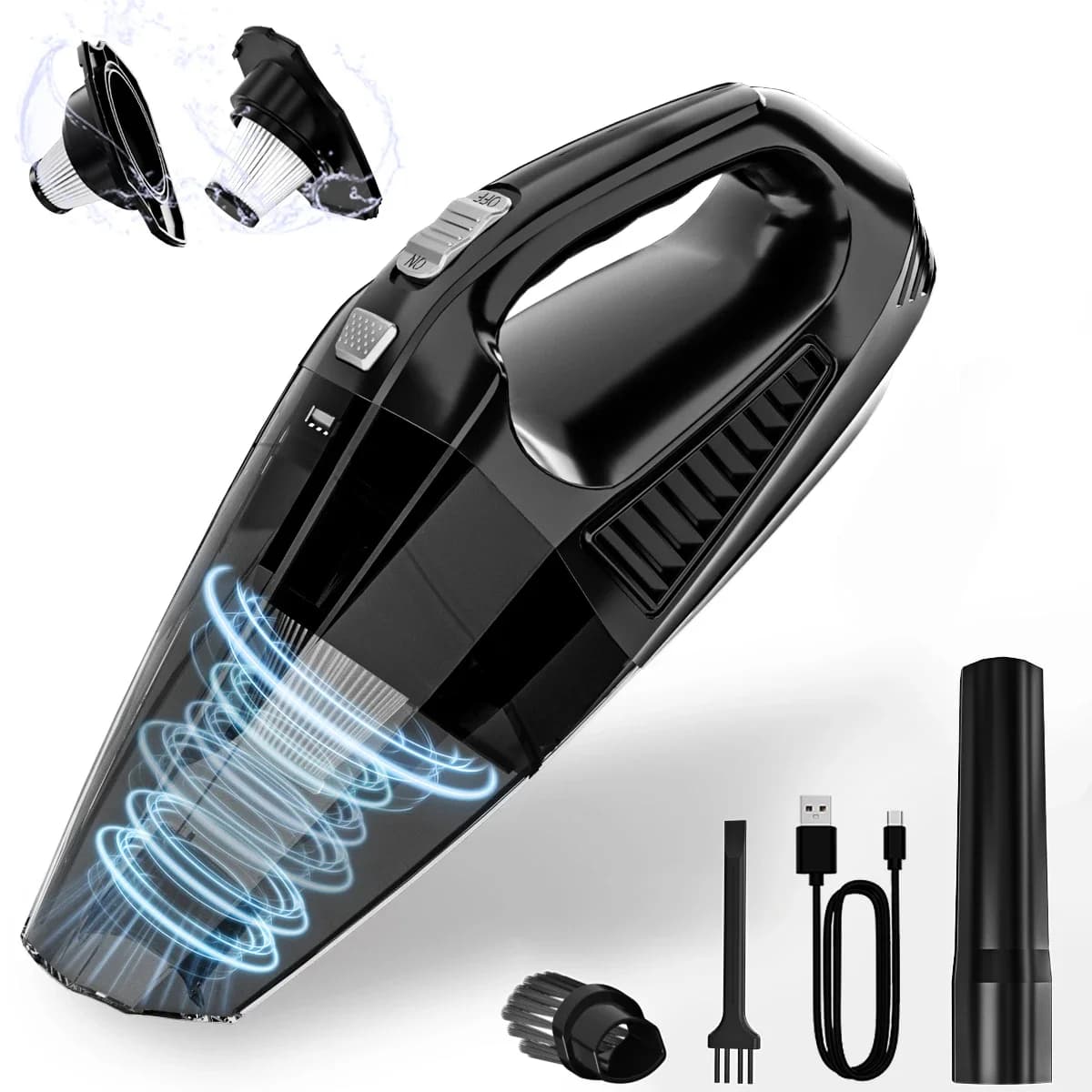 Aspirapolvere wireless portatili Potente aspirapolvere portatile senza fili con aspirazione ricaricabile Accessori elettronici per auto