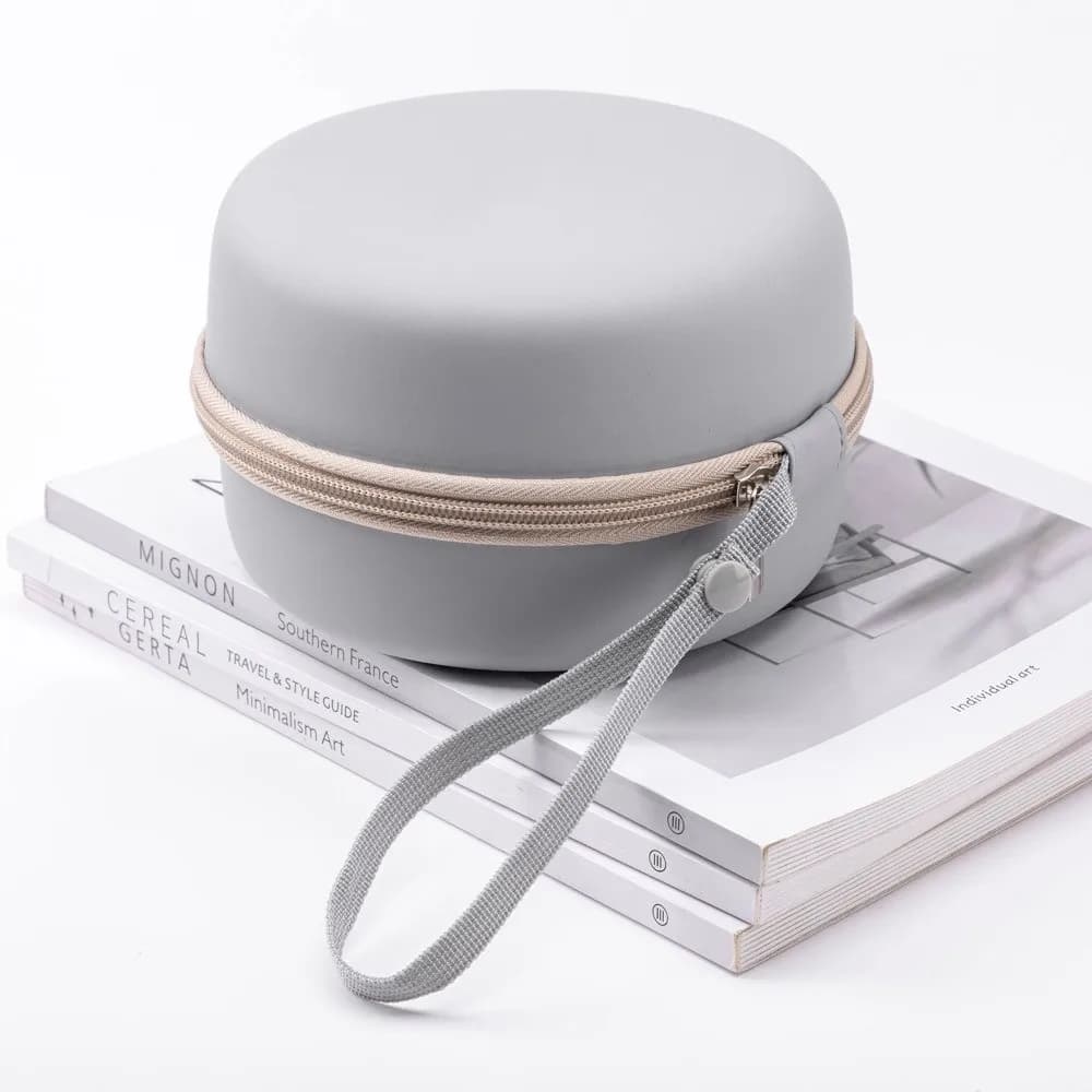 2024 EVA U Type Neck Pillow Case Round Hard Memory Foam Pillow Box Noon Break Zipper Carry Pouch Travel