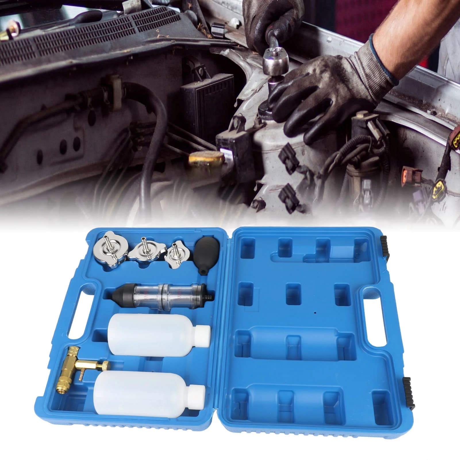 Kit Tester di perdite di combustione rilevatore di perdite di CO2 per auto camion trattori stradali escavatori Tester di perdite di CO2