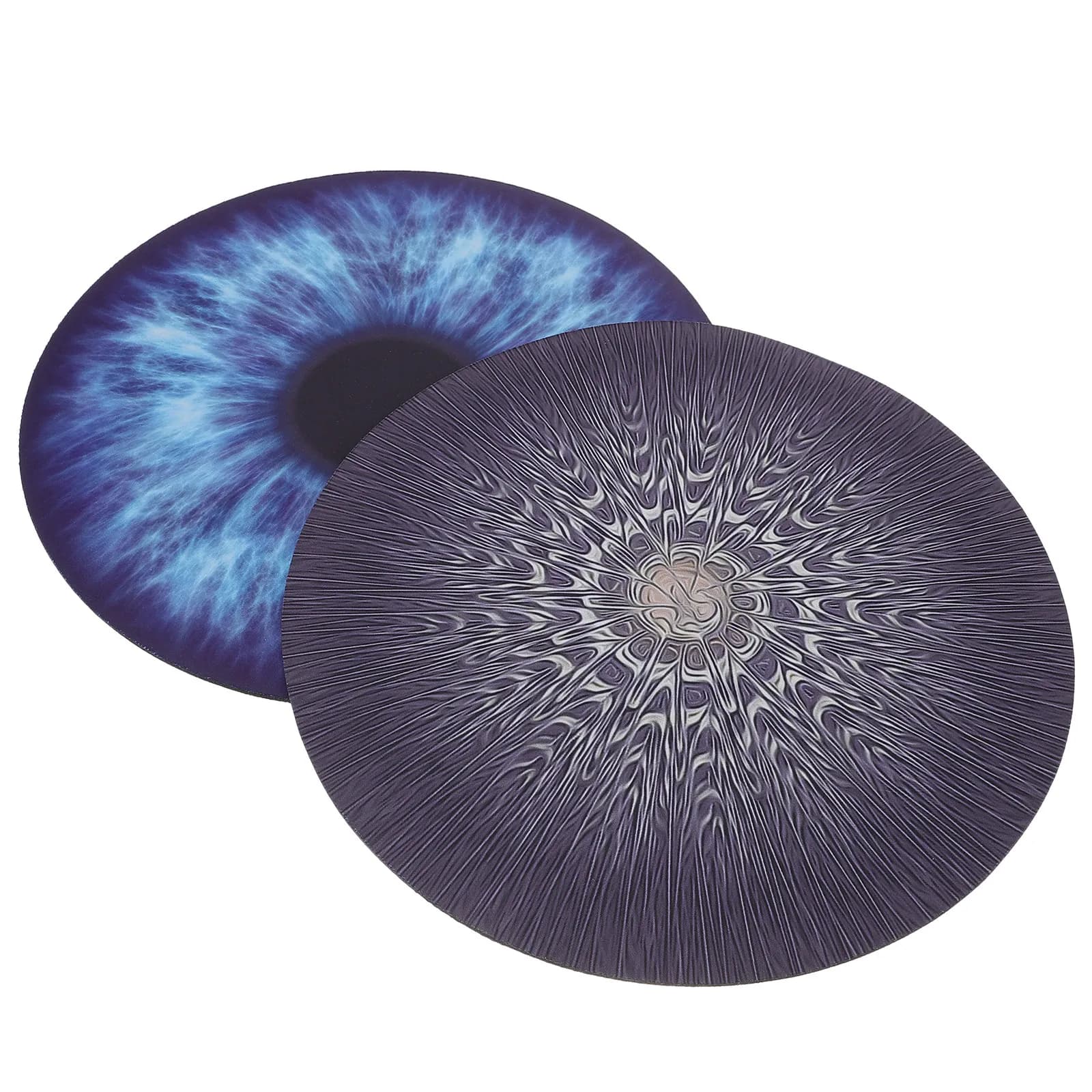 2Pcs Unique Pattern Mouse Mat High Durability Cloth Top Non Slip Rubber Bottom Easy Clean Fade Resistant Gaming Office Desk Use