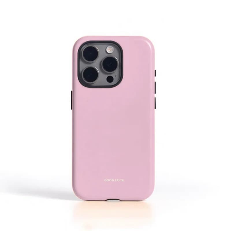 Custodia per telefono rosa tinta unita adatta per iPhone 17 16ProMax 15 14 12mini 7Plus XR 2in1 custodia resistente lucida