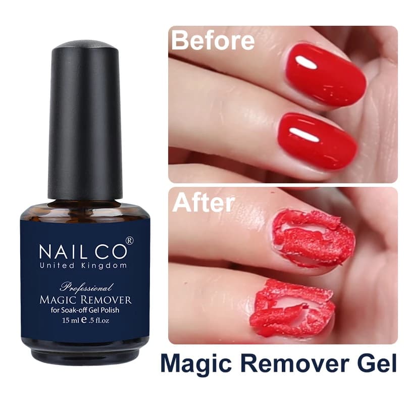 NAILCO 15ml Magic Remover Gel Polish Clean Top Coat UV Soak Off Paint Semi-Permanent Nail Art Removal Tool Gel Product