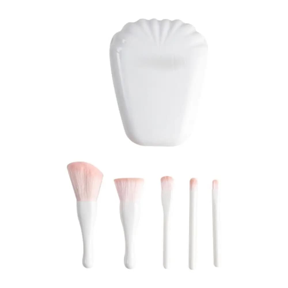 Set di Pennelli da Trucco da Viaggio in Acrilico con Specchio e Organizer Cosmetico Multifunzione