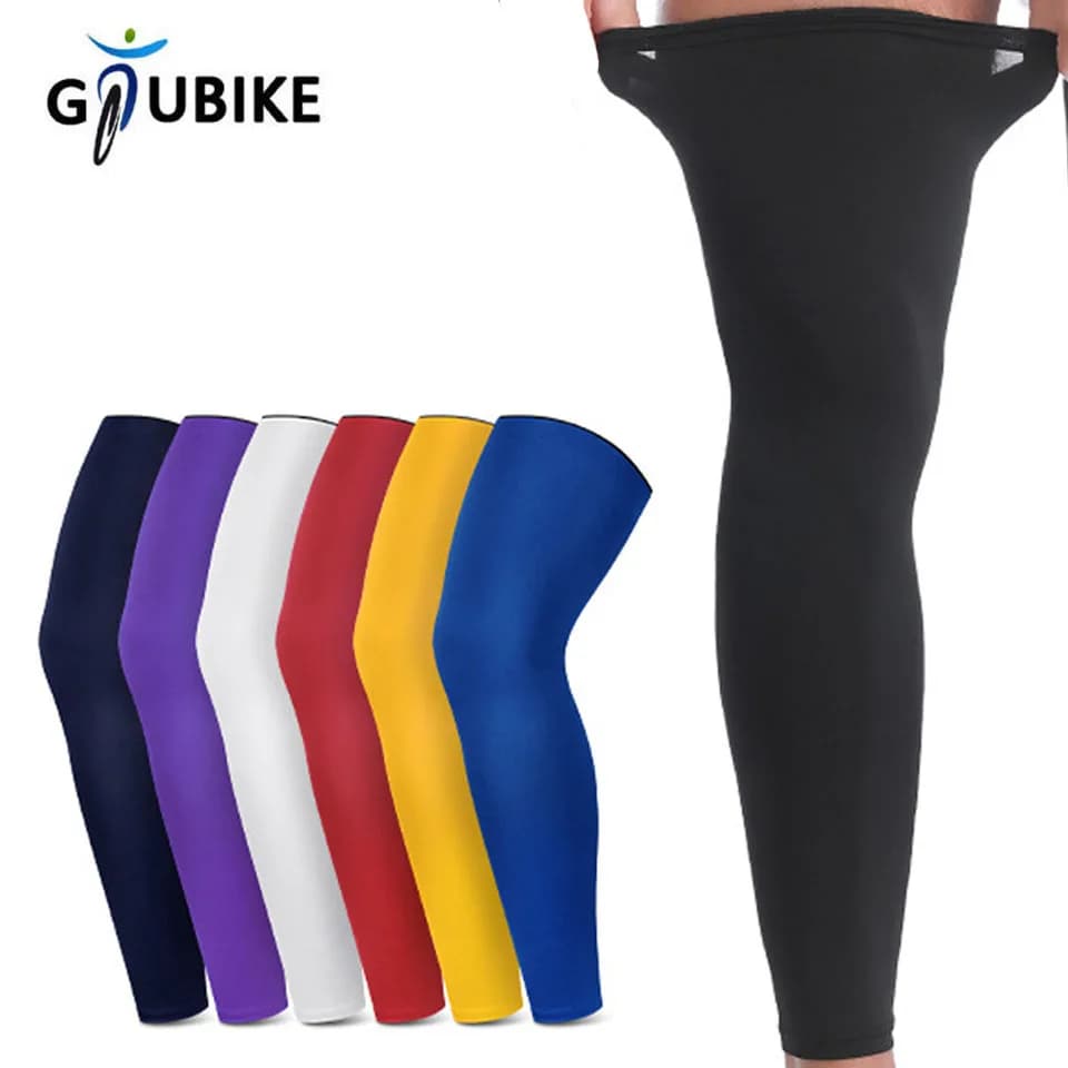 GTUBIKE 1 pezzo di protezione per il supporto del ginocchio sportivo, cinturino per tutore, manica per gamba da ciclismo traspirante ANTI-UV, ginocchiere per maniche per gambe da basket