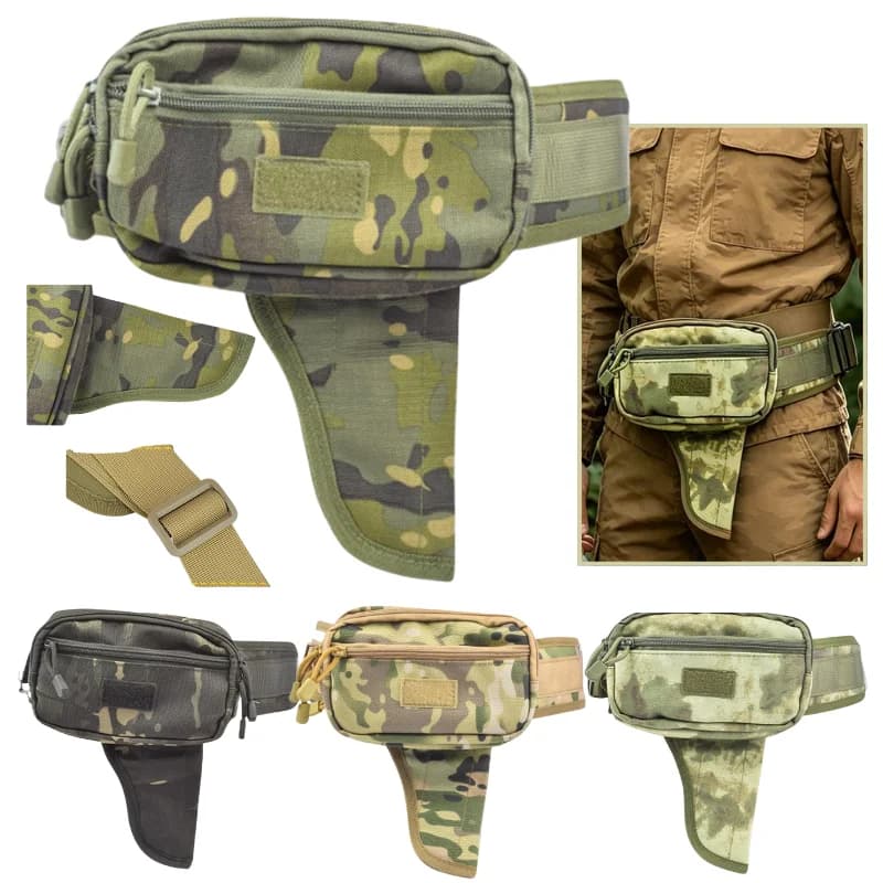 NEW Waterproof Men's Belt Bag in Multi-Take Nylon, Unisex Tactical Bag for Hidden Transport, Anti-theft Package