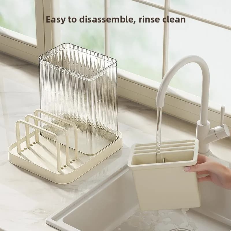 New Arrival Kitchen Multi-Functional Knife Holder Sticky Board Pot Cover CF98 Combination Rack Plastic Kitchen Storage Shelf