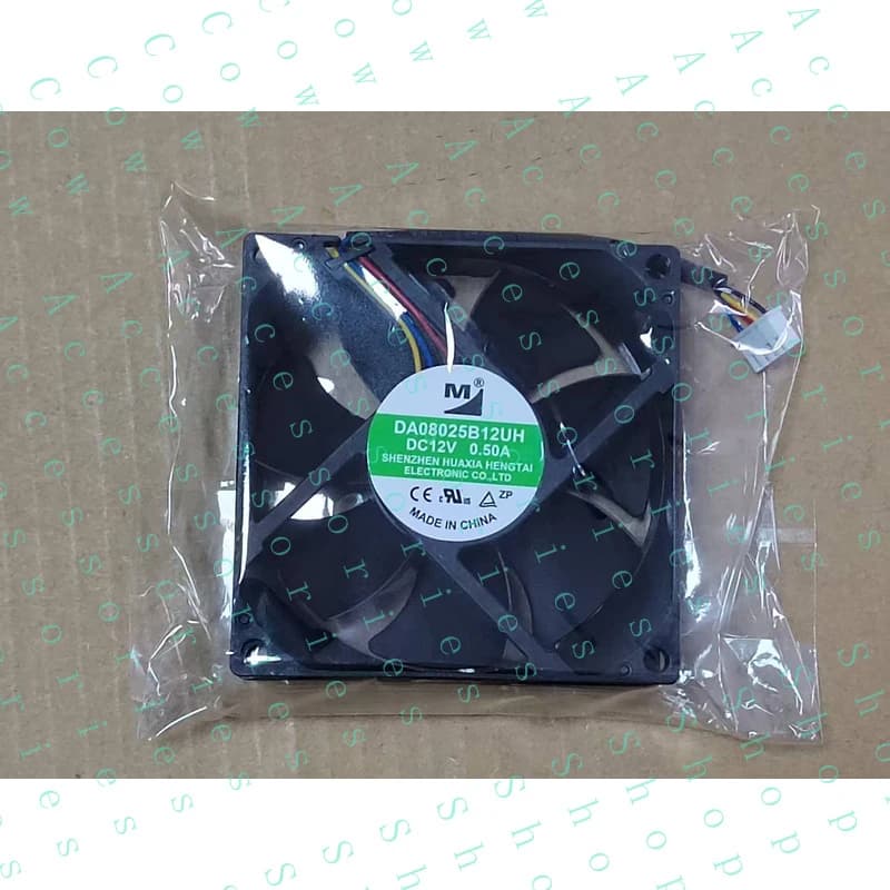 PP+ 1PC 8cm Cooling Fan 4pin DA08025B12UH DC12V 0.5A 80*80*25MM