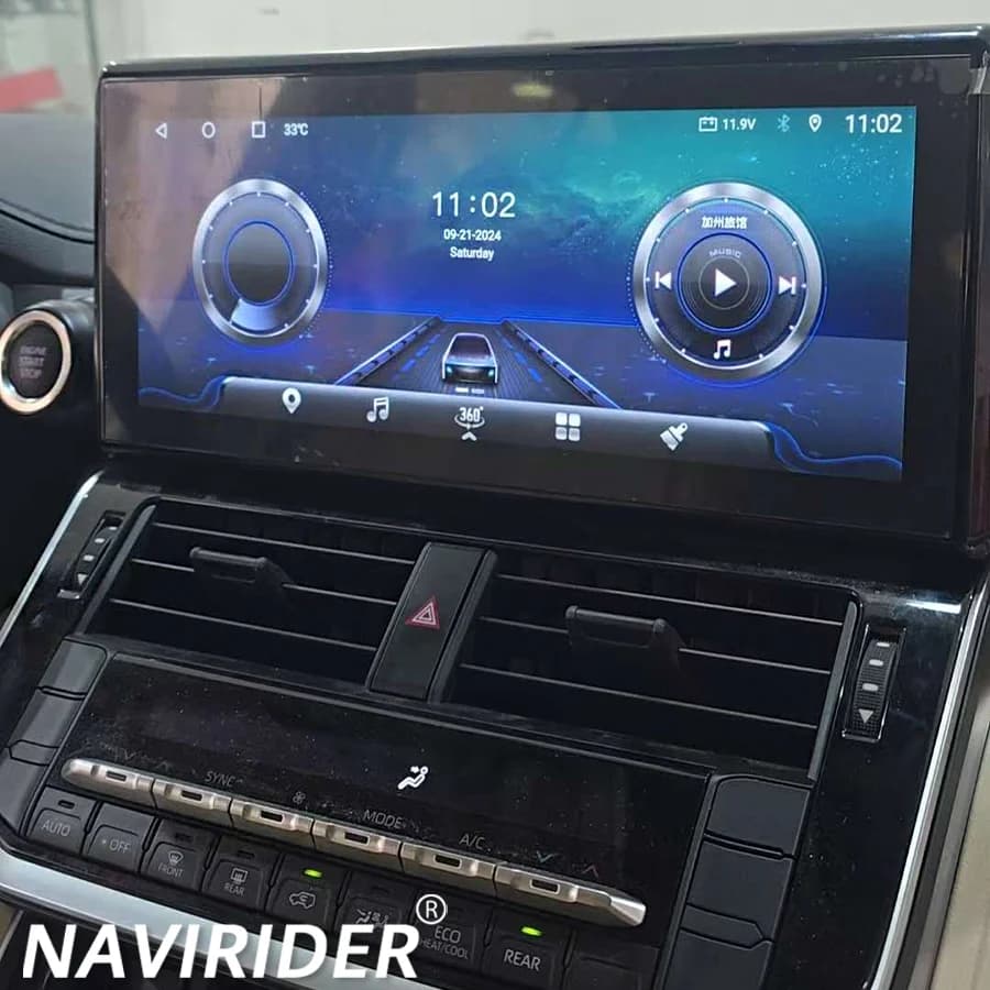 Lettore Multimediale con Navigazione per Toyota Land Cruiser 300 LC300 2022 2023, GPS Auto Carplay Stereo 12.3 Pollici Android15 Autoradio