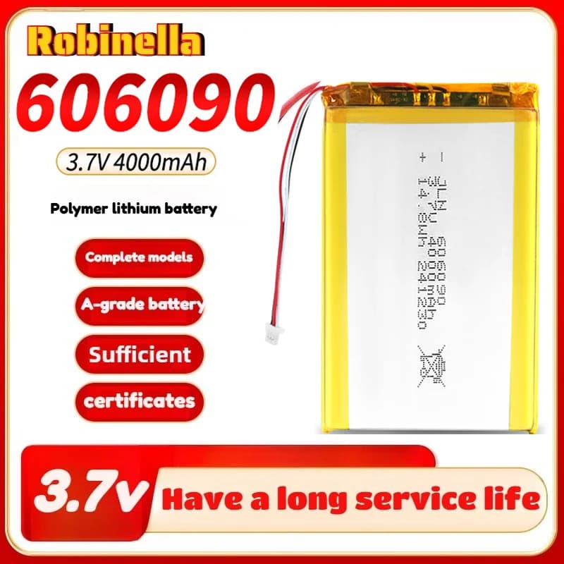 606090 3.7v 4000mAh Batteria Lipo ricaricabile per GPS MP4 Fotocamera Accumulatori e caricabatterie di riserva Tablet Giocattoli elettrici Batteria ai polimeri di litio 606090