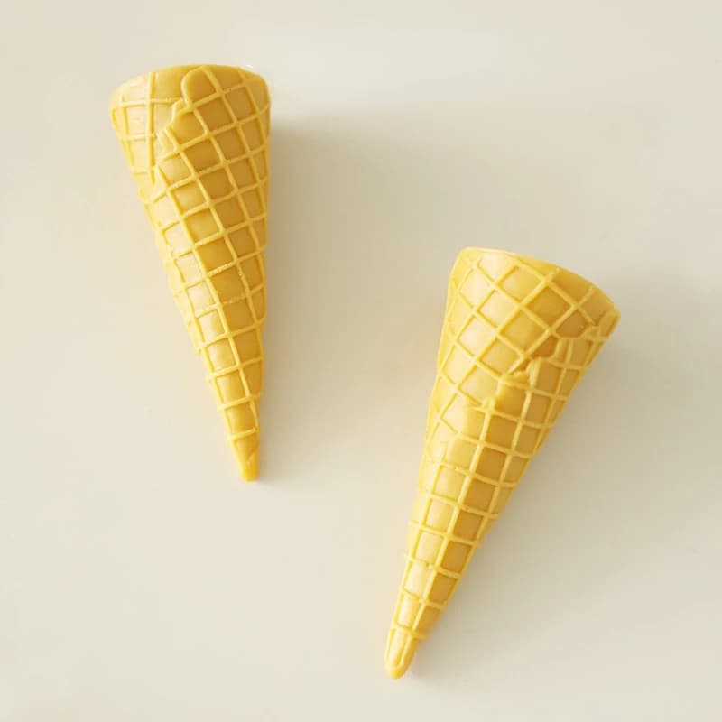 Stampo in Silicone 3D a Forma di Cono Gelato, Uovo e Cilindro per Candele, Fai da Te, per Fondente, Torte, Cioccolato, Argilla, Sapone Artigianale, Gelatina e Resina
