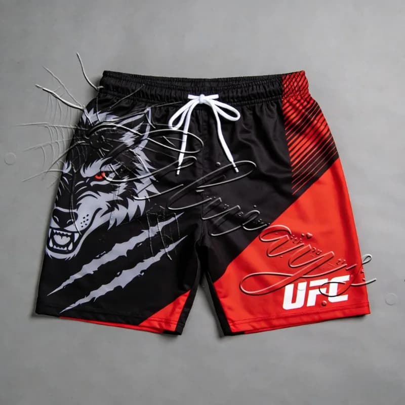 2026 Summer New UFC Enthusiast Wrestling Sanda Boxing Speed Dry Shorts Men's MMA Fitness Breathable Sweat Absorbing Shorts