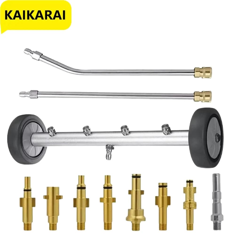 Scopa ad acqua spazzola per la pulizia del telaio dell'auto detergente per telaio pulizia dell'acqua ugello per autolavaggio adatto Karcher/Parkside/Black Deck