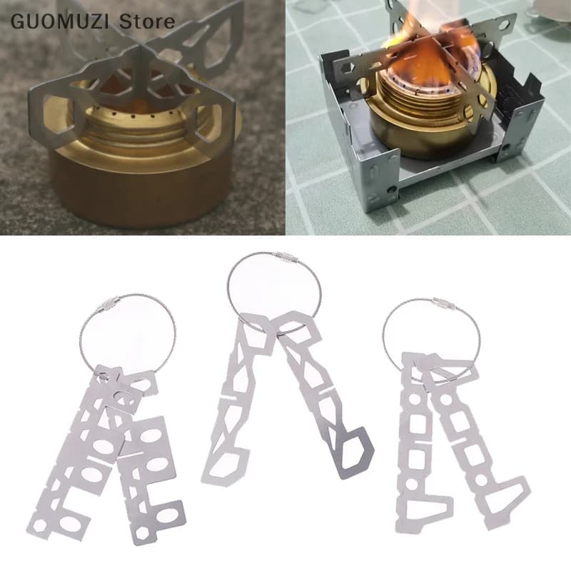 Support for Stainless Steel Outdoor Alcohol Cooking Support for Cross Cooking Doorbells Cross Rope Support Base for Spirit Burning Picnic Brushes