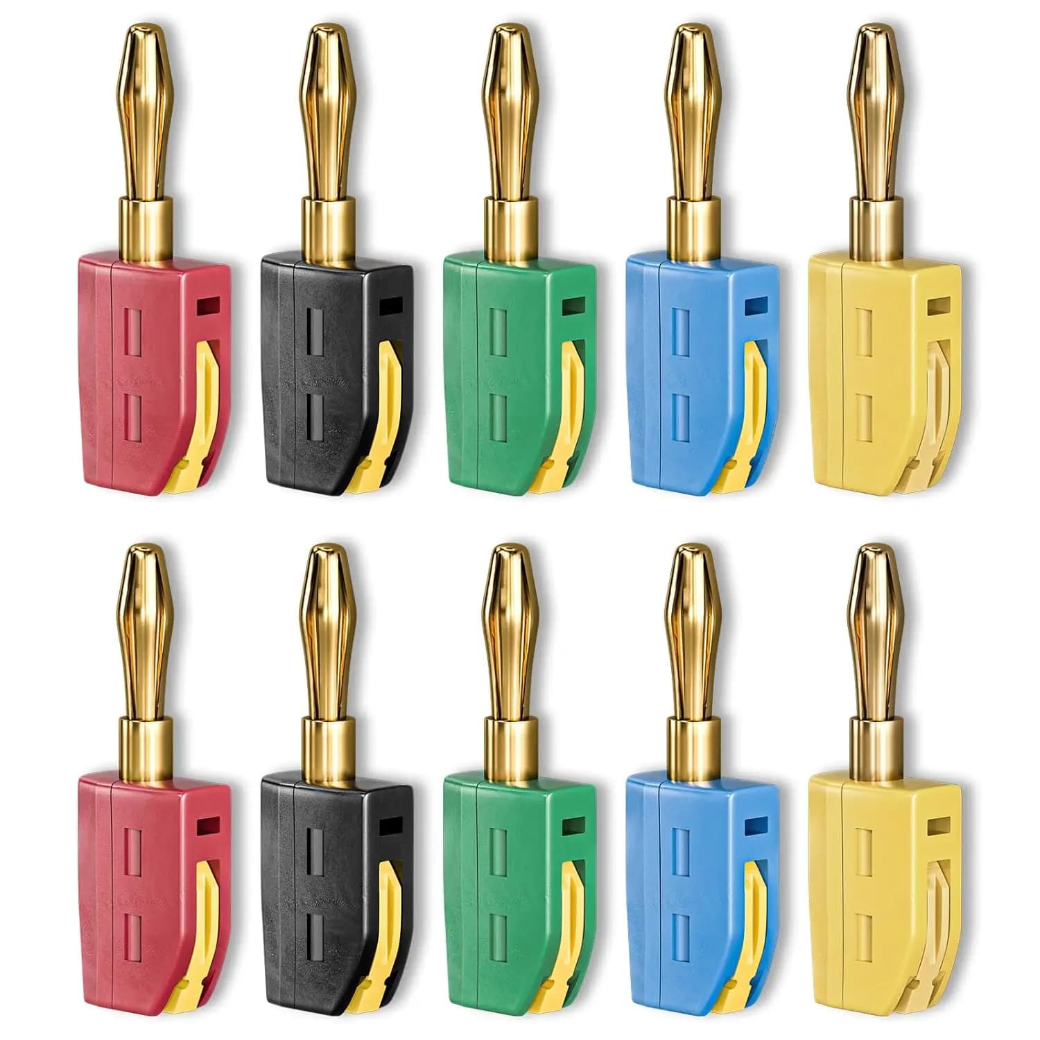 4 mm banana plug Fast high current connection Gold plated 32A 10 pieces Banana connector