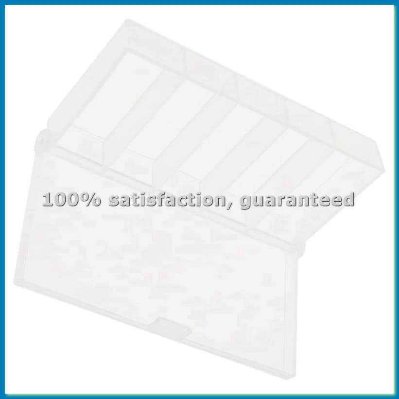 Plastic organizer box with 5 compartments, transparent, for fishing gear, jewelry, partitions, container - ABFB