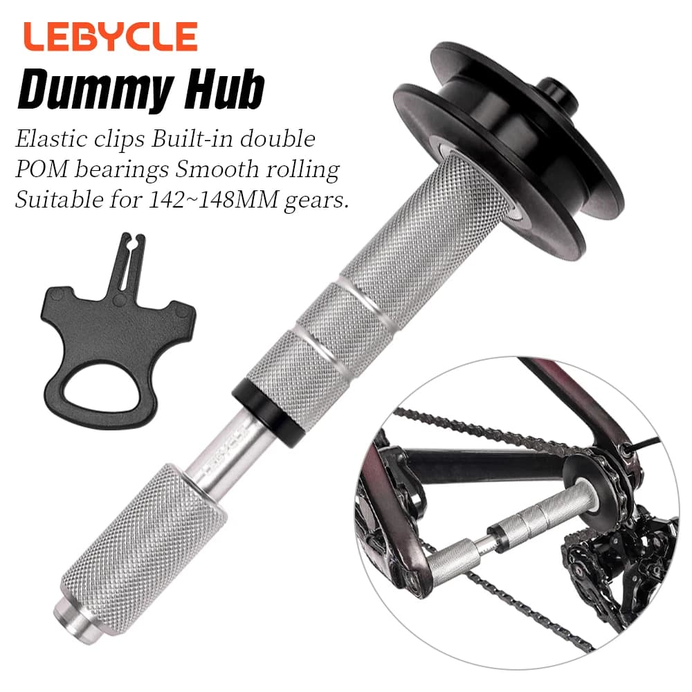 LEBYCLE MTB Supporto per catena per bici da strada Fissatore per pulizia catena per bicicletta Mozzo fittizio per bici Ruota libera virtuale