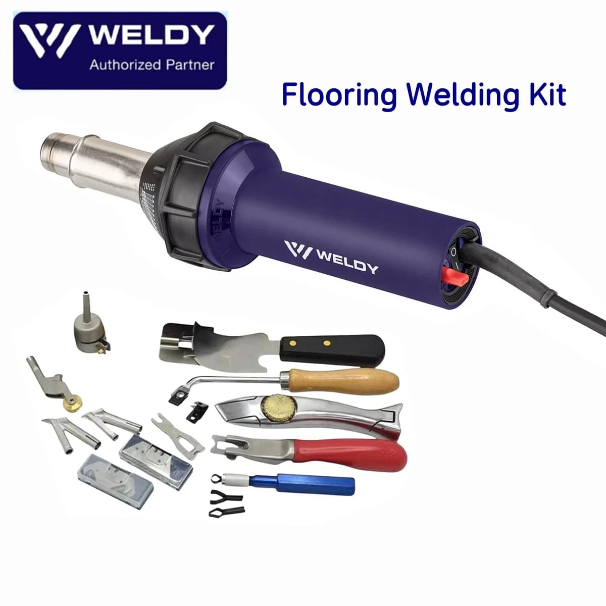 [Ufficiale] Pistola ad aria calda Weldy da 1600 W Kit di saldatura per pavimenti Pistola per riscaldamento in plastica