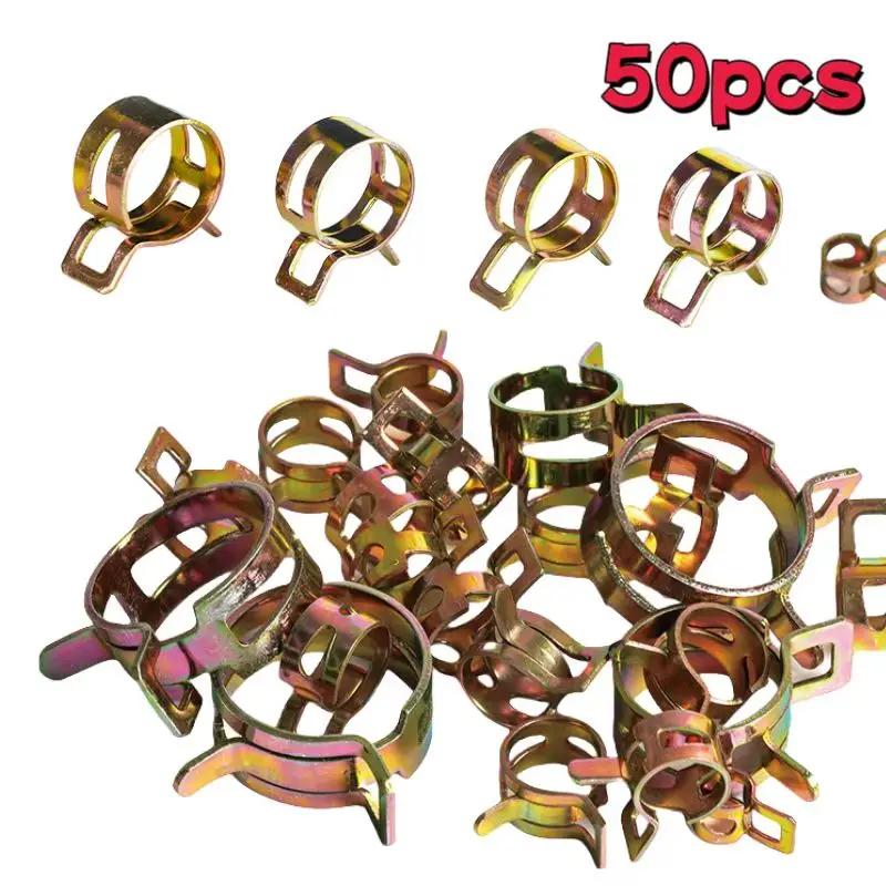 50 pcs fixing 5mm 6mm 7mm 8mm 9mm spring clip fuel water pipe air pipe clamps fuel water pipe clamps fastener