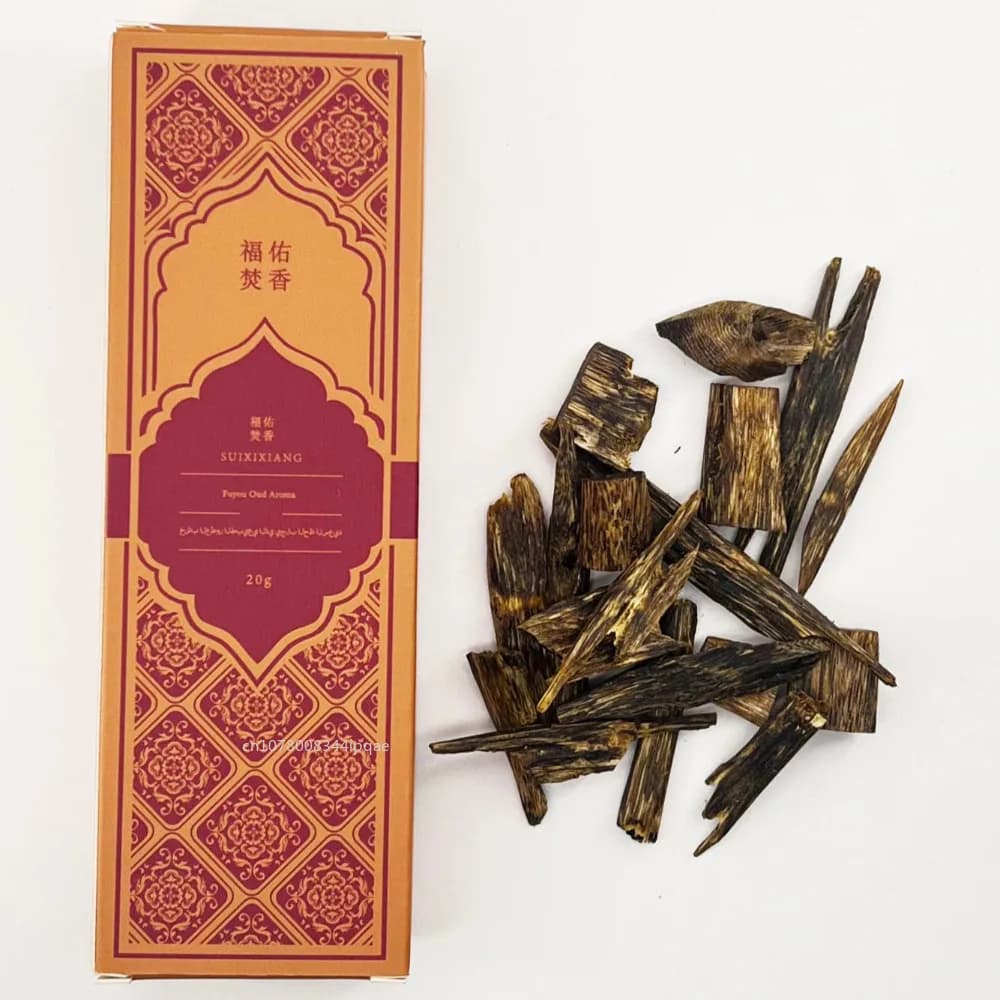 High-quality Vietnamese Agarwood Oud -Infused Aroma Bakhoor Warm Woody Milky Aroma Incense Wood Chips Arabian Luxury Scent 160g