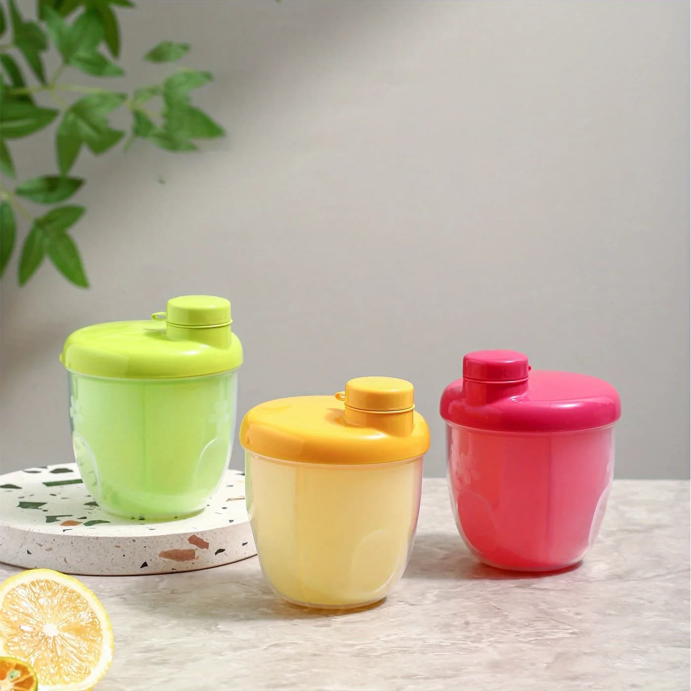 New 3-Grid Baby Travel Food Formula Dispenser, Milk Powder Container,Storage Box, Snack Organizer for Outdoor Baby Feeding
